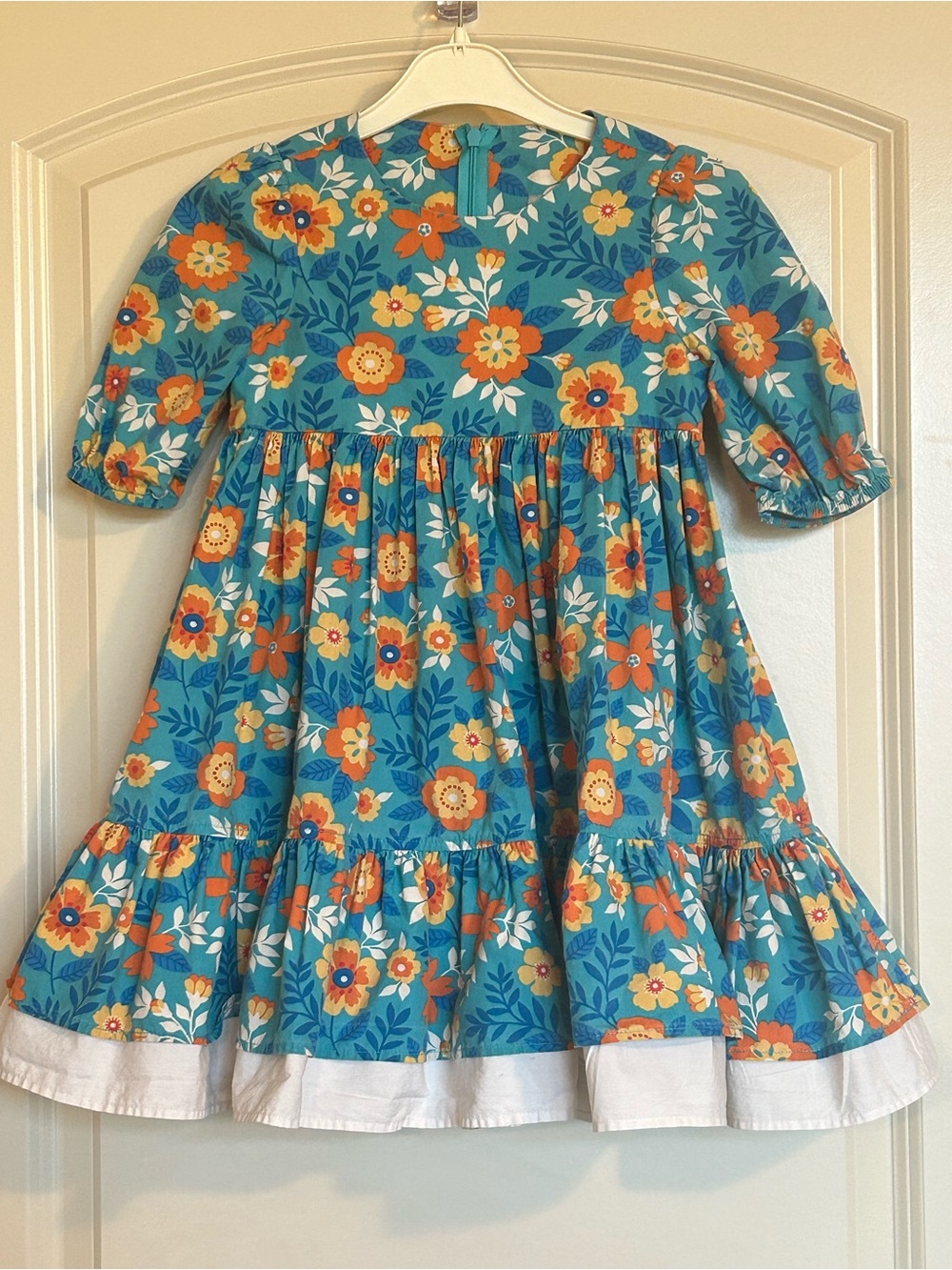 Sz4-5 Eleanor Rose Floral Tiered Dress